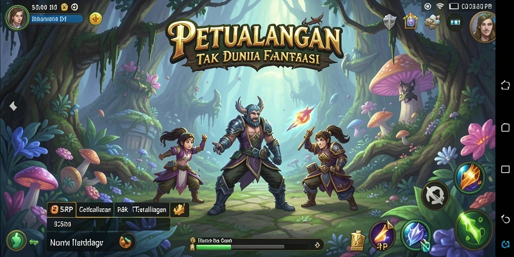 Tampilan gameplay <strong>55RP</strong> yang menakjubkan saat menjelajahi dunia petualangan.