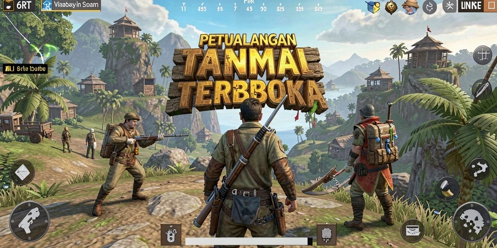 Tangkapan layar utama 6RT menampilkan aksi seru dalam dunia terbuka.