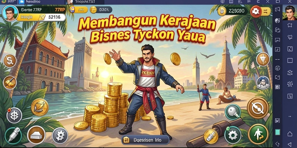 Tangkapan layar gameplay 77RP yang menunjukkan interaksi Tycoon yang menarik.