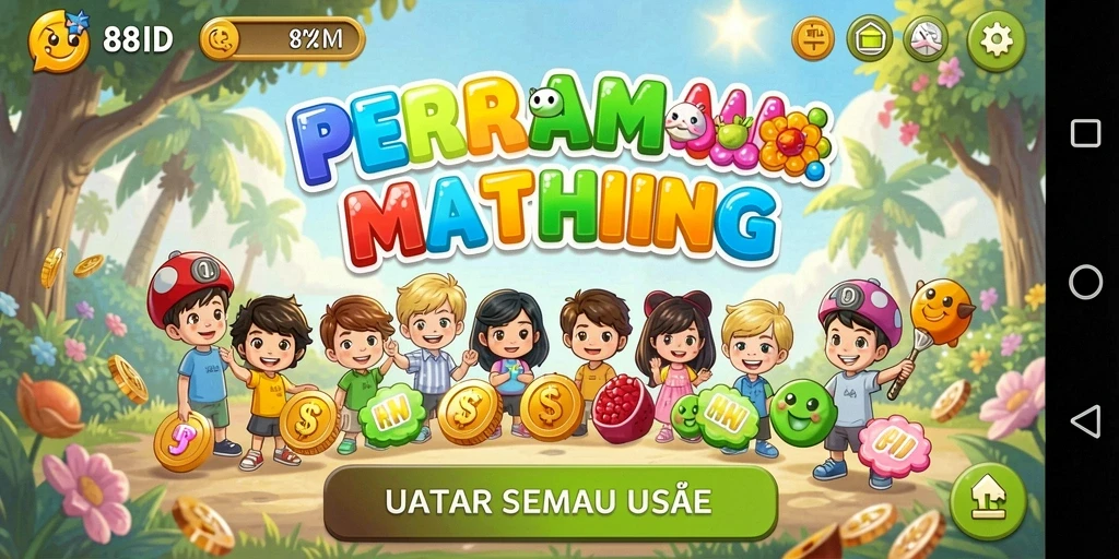 Tampilan permainan Match-3 yang penuh warna dan menantang.