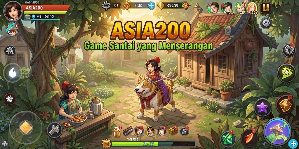 Tampilan gameplay ASIA200 yang penuh warna dan menarik.