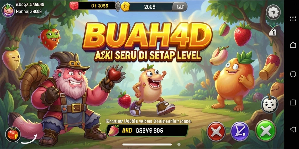 Tampilan gameplay BUAH4D dengan aksi seru dan grafis menawan.