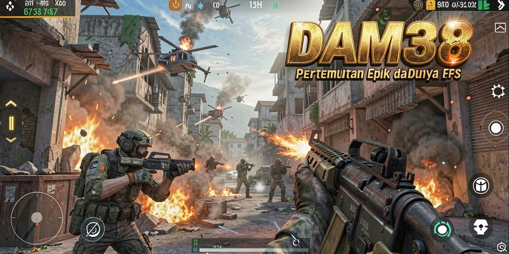 Tampilan gameplay intens dari DAM88 dengan aksi tembak-menembak seru.