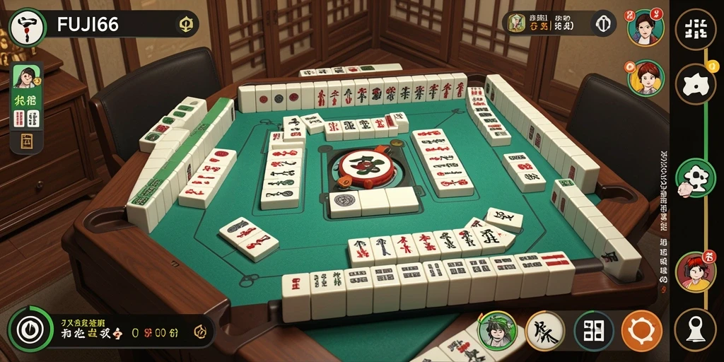 Tampilan gameplay Mahjong yang mendebarkan di FUJI66.