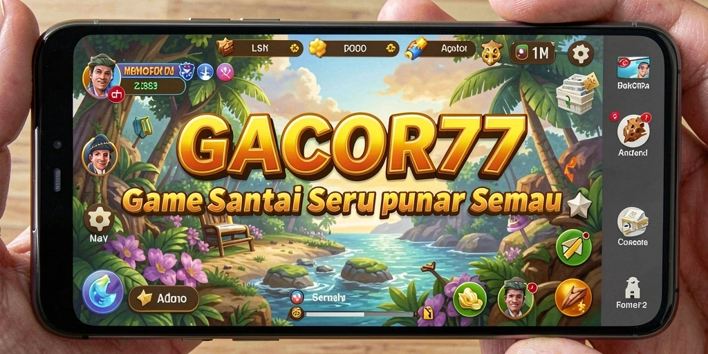 Screenshot GACOR77 menampilkan serunya permainan Casual yang penuh warna.