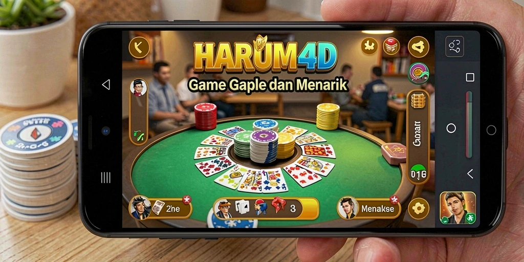 Tampilan gameplay seru dalam permainan Gaple HARUM4D.