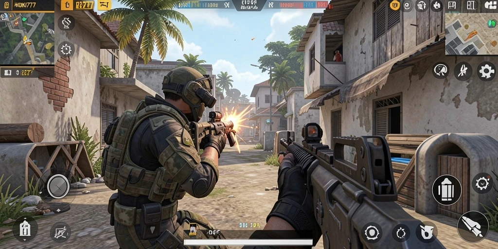 Tampilan gameplay HOKI777 yang mendebarkan dan dinamis.