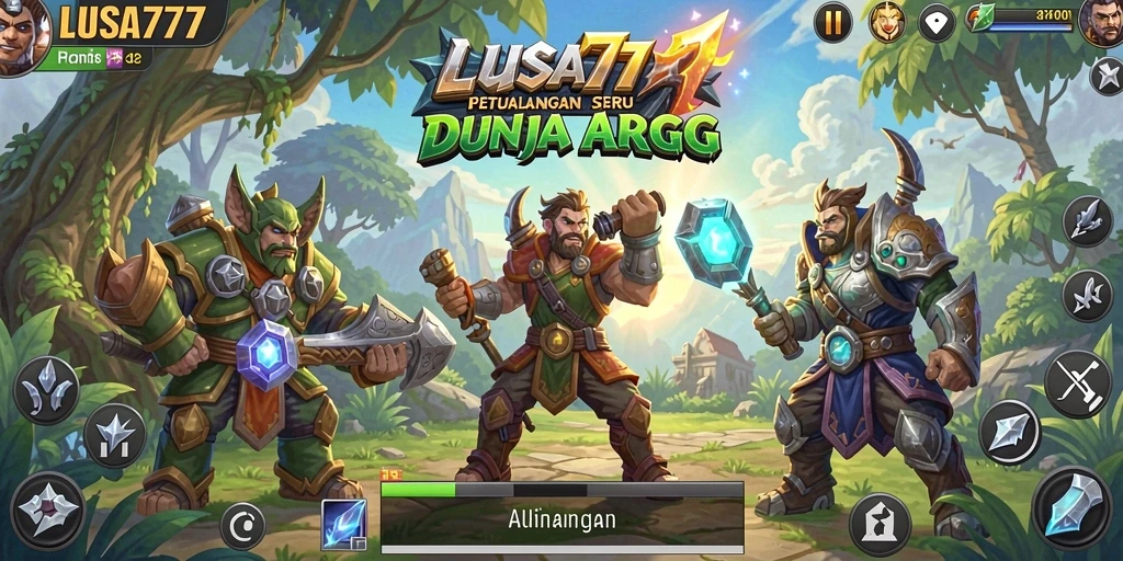 Tangkapan layar gameplay LUSA777 menunjukkan aksi pertarungan yang mendebarkan.