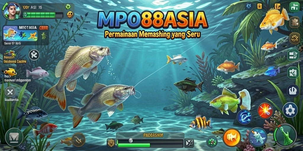 Screenshot utama MPO88ASIA menampilkan gameplay memancing yang menawan.