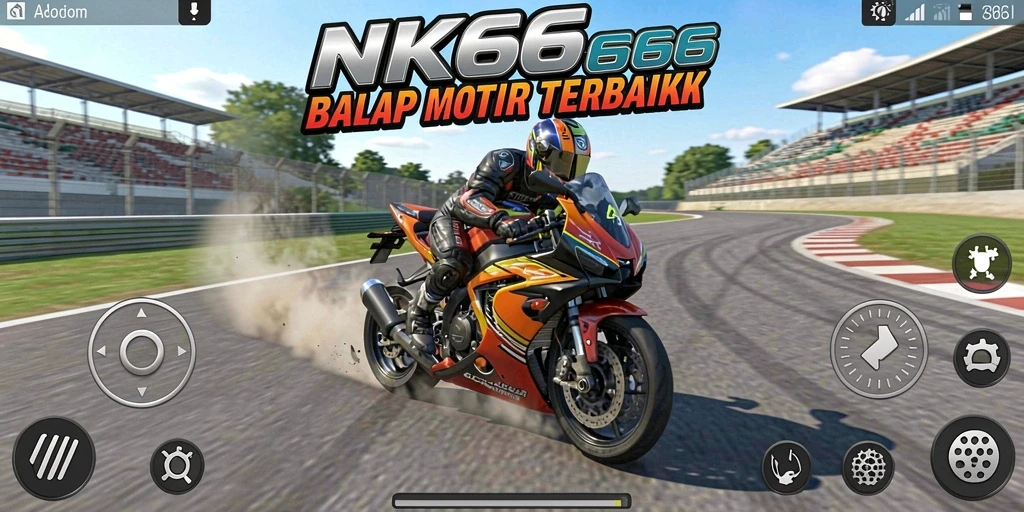 Gameplay balap motor yang seru dan adrenalin tinggi.