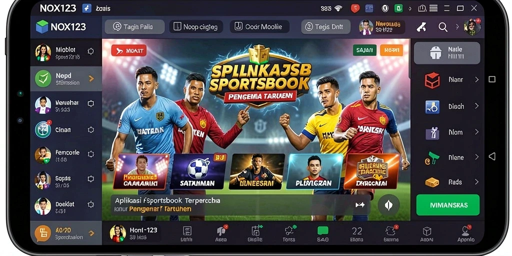 Tampilan screenshot utama NOX123 dengan fitur taruhan olahraga yang menarik.