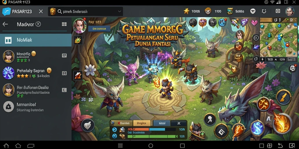 Gameplay seru dan interaktif dalam dunia MMORPG.