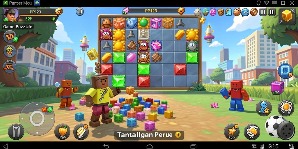 Gameplay seru dan menantang dalam PP123 yang penuh warna.
