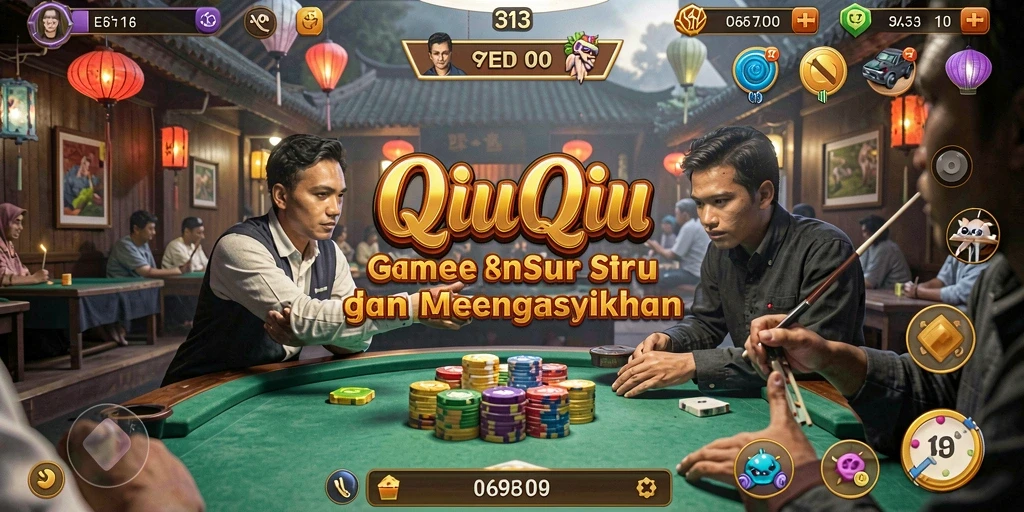 Screenshot utama S13 menunjukkan aksi seru permainan QiuQiu.