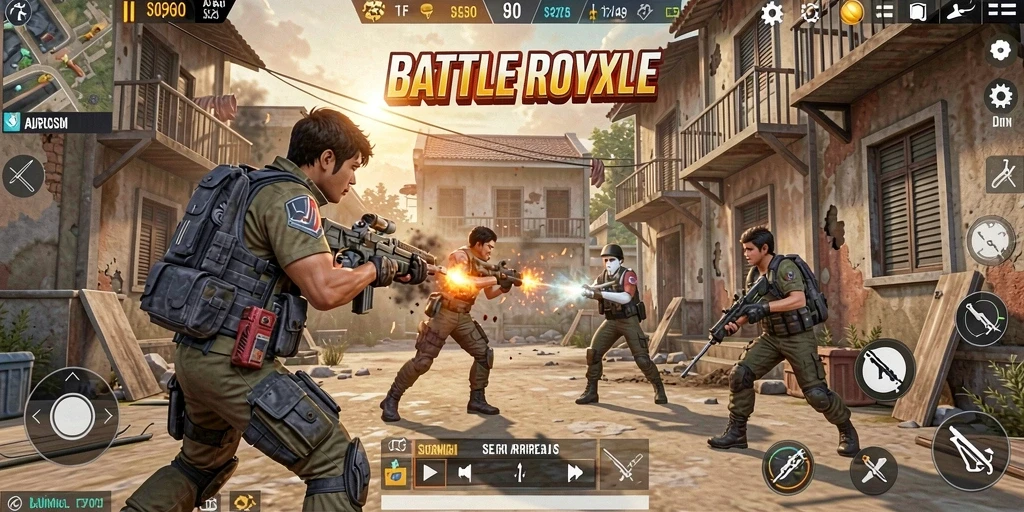 Tampilan menarik dari gameplay S80 yang penuh aksi Battle Royale.