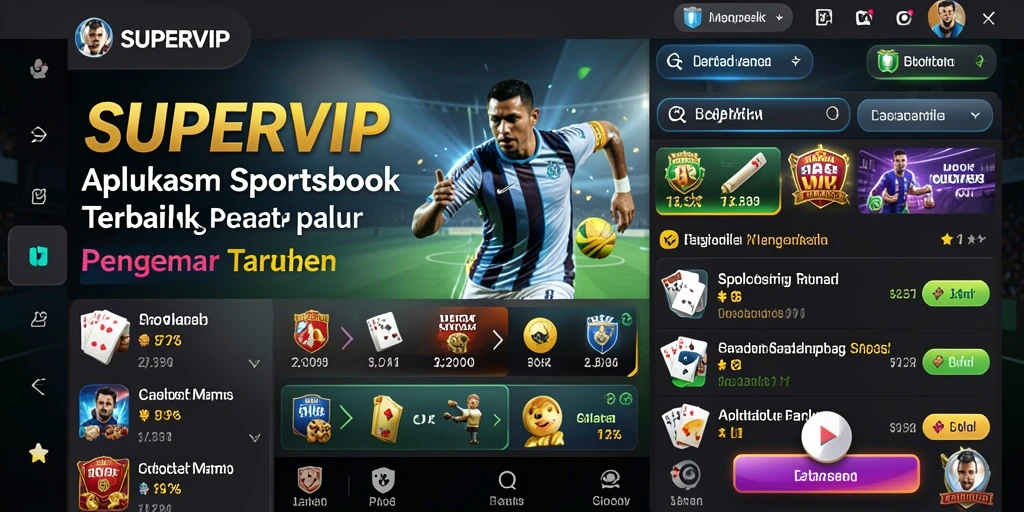 Tampilan utama gameplay Sportsbook SUPERVIP yang menarik.
