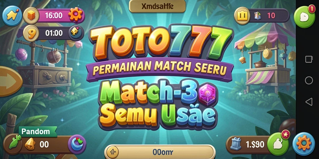 Screenshot gameplay TOTO777 yang menunjukkan keseruan mencocokkan elemen.