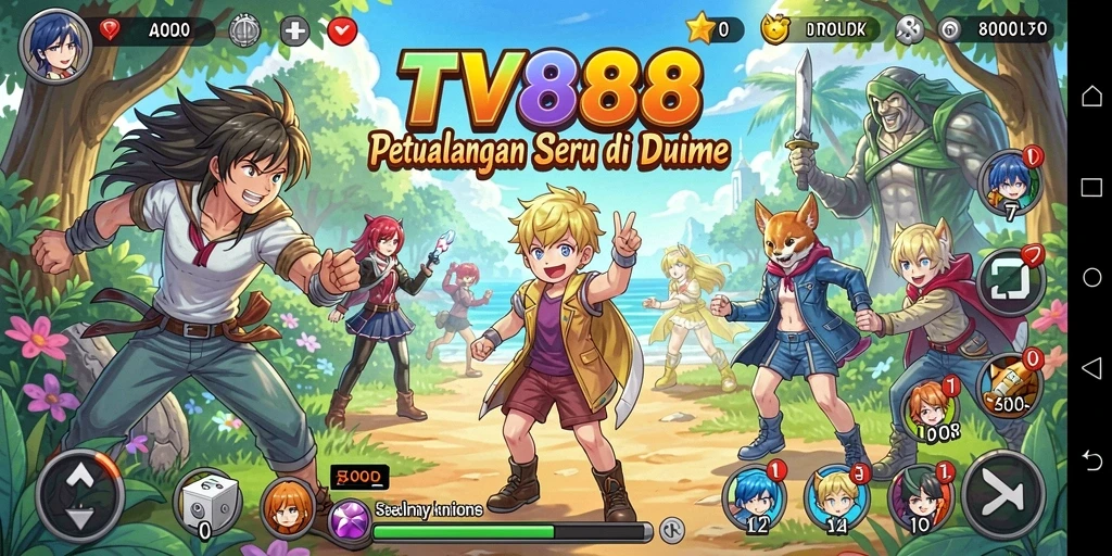 Tampilan gameplay seru dengan karakter Anime yang dinamis.