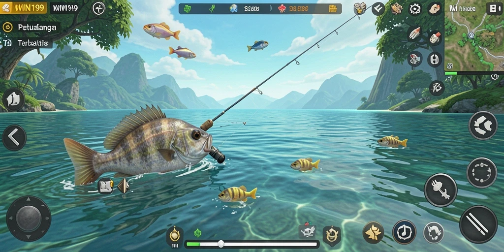 Screenshot gameplay WIN199 menampilkan suasana memancing yang menakjubkan.