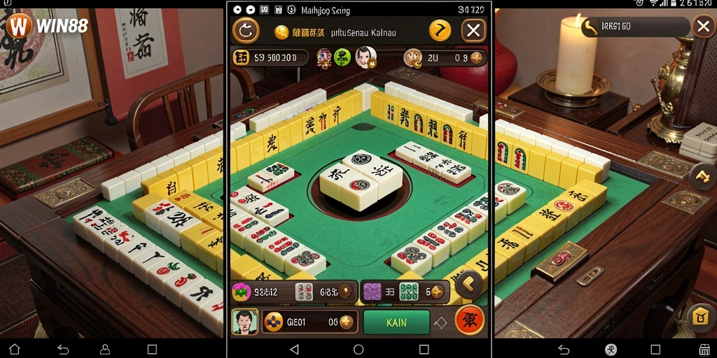 Tampilan gameplay Mahjong yang menarik dan seru di WIN88.
